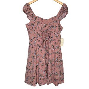 NEW Threads & States Floral Corset Mini Dress Size Medium